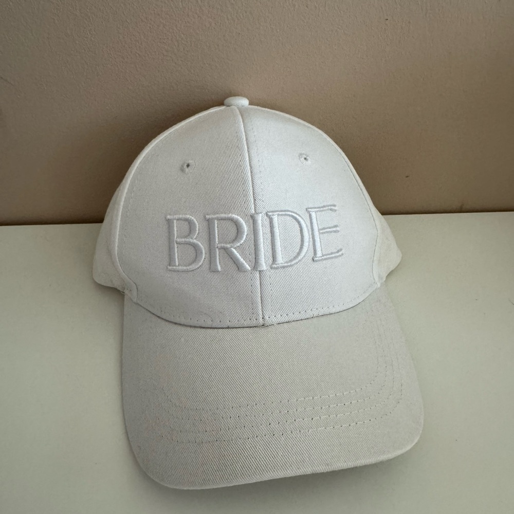 Bride Embroidered Baseball Cap - White Never Worn